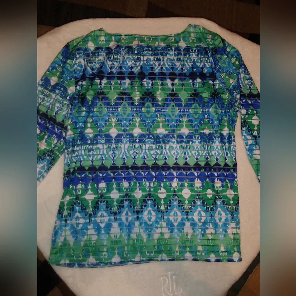 Ruby Rd. Quarter length sleeve blouse size L - Picture 3 of 4